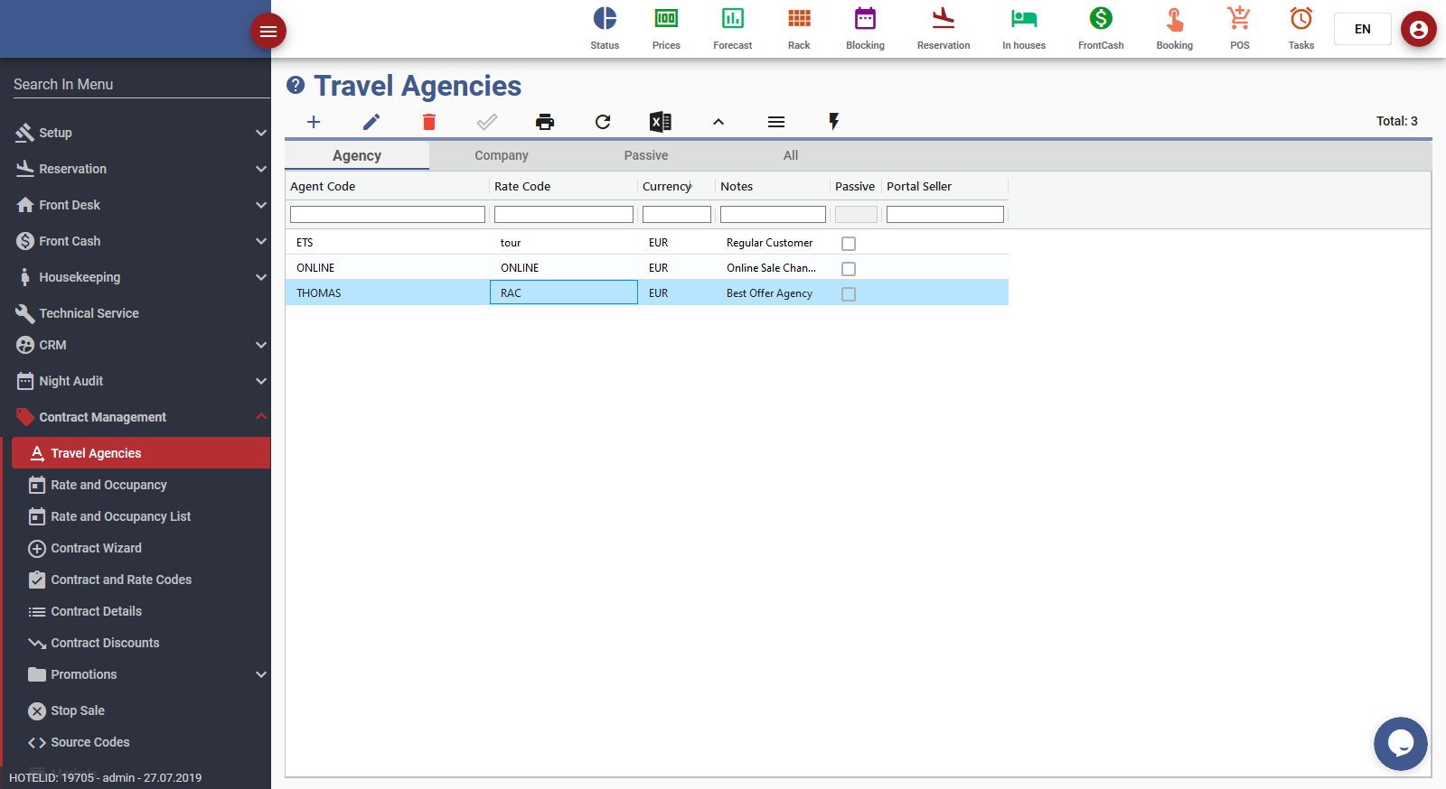 Hotel Managment Software travel agencies contract management