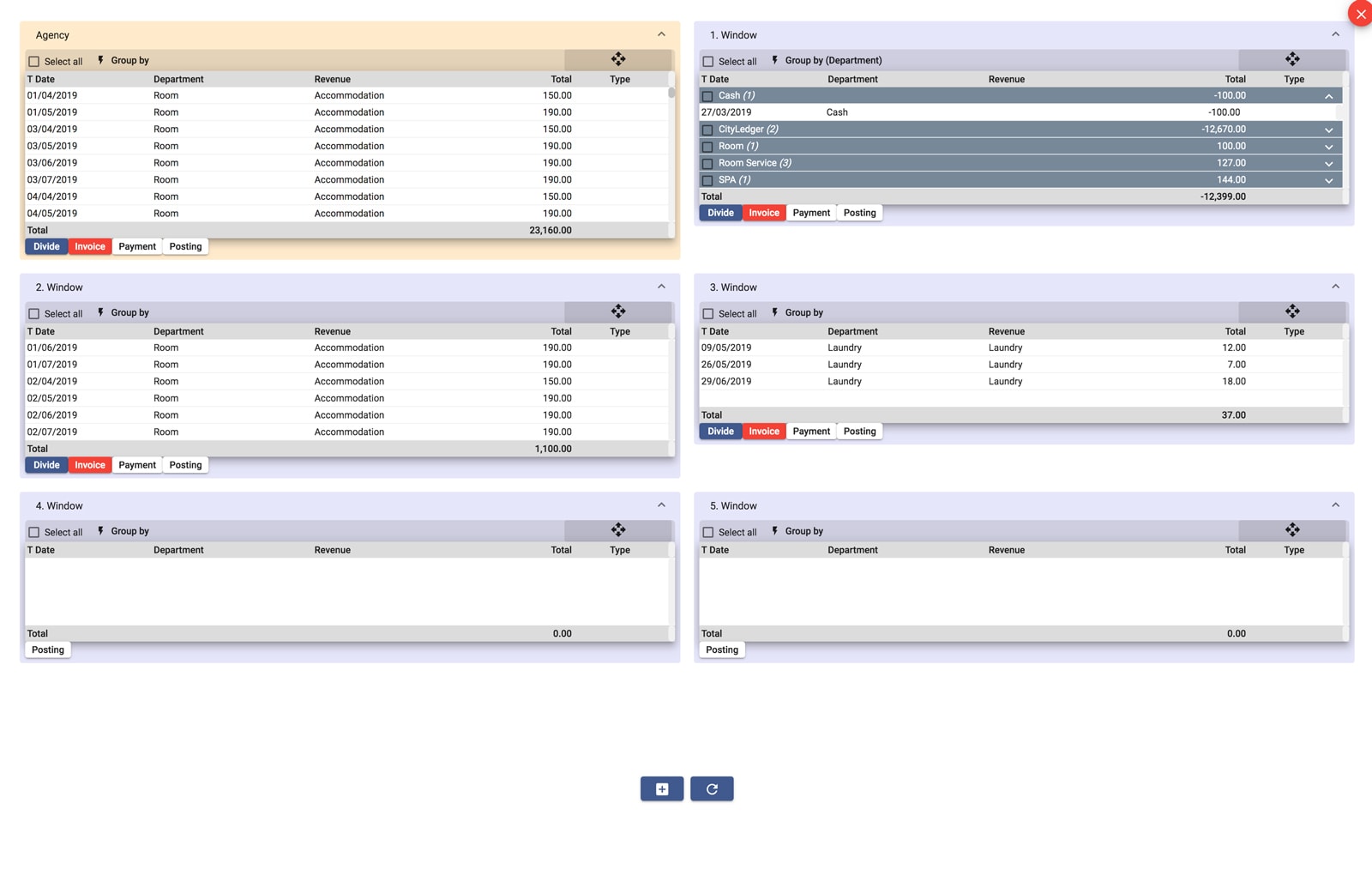 Hotel Managment Software hotel software folio screen