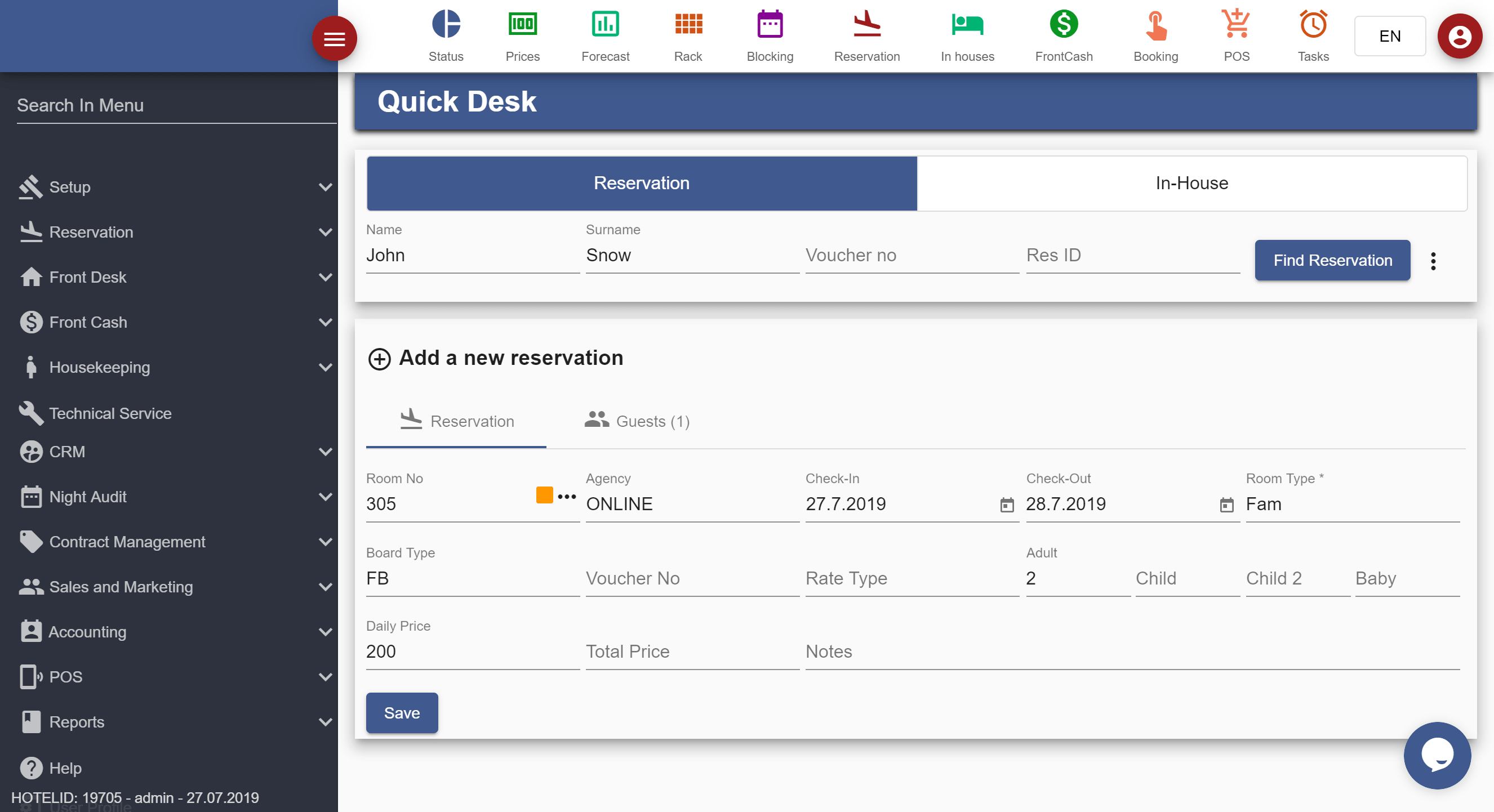 Hotel Managment Software Hotel software Reservation Quick Desk