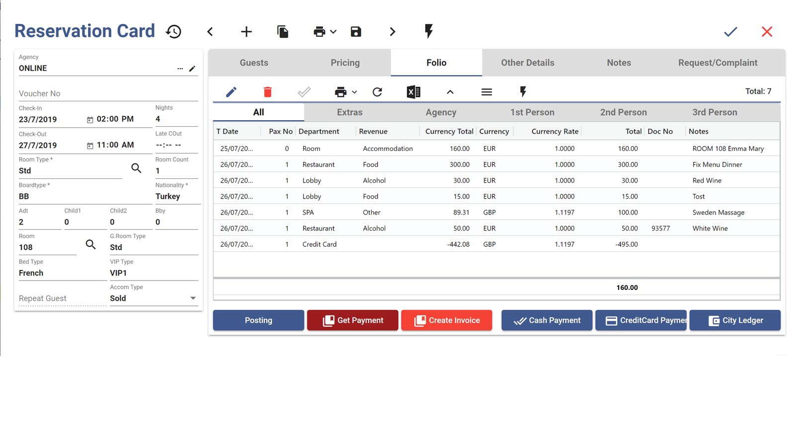 Hotel Managment Software hotel software reservation card folio