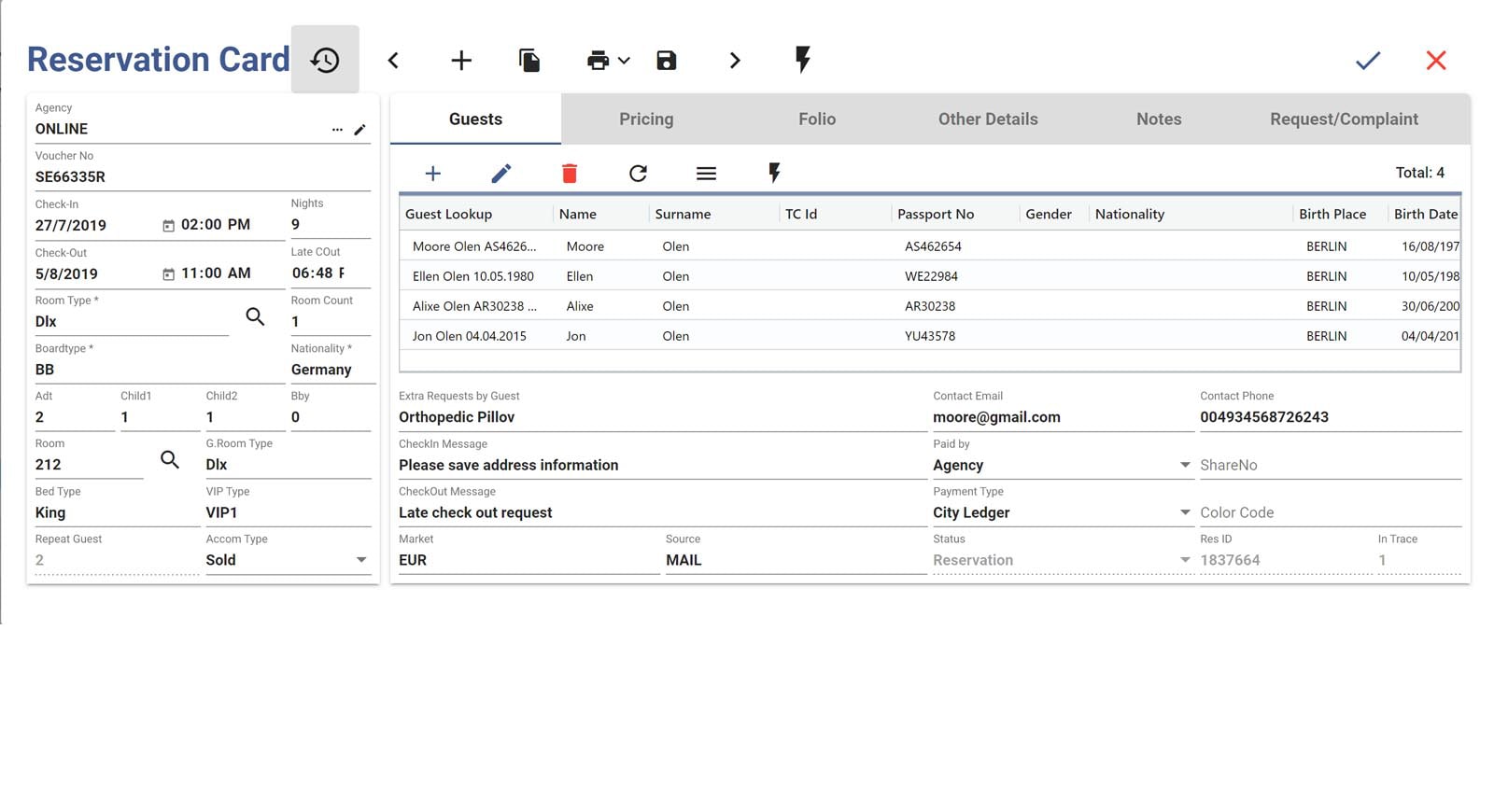 Hotel Managment Software hotel software reservation card guests