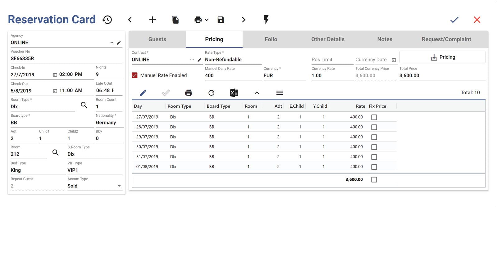 Hotel Managment Software hotel software reservation card pricing