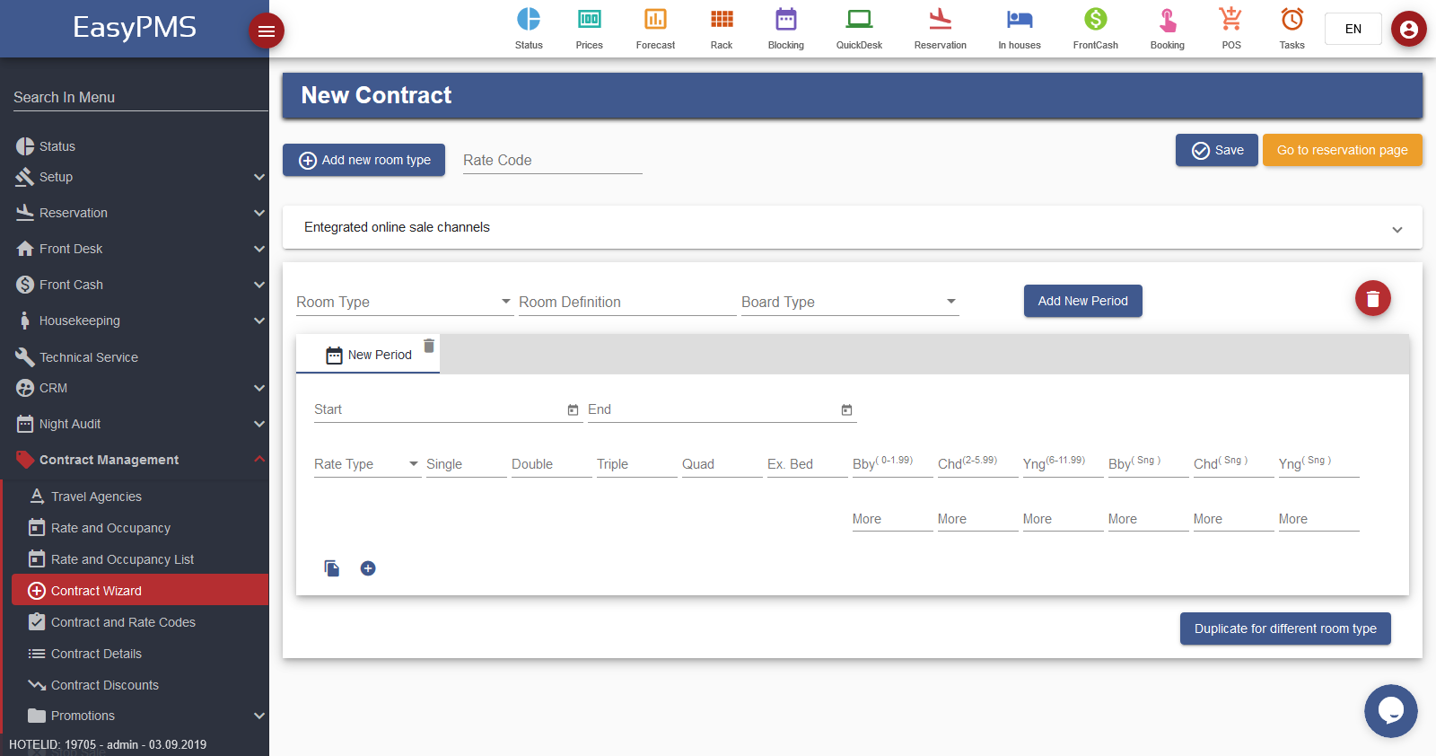 Hotel Managment Software Hotel software Contract Management