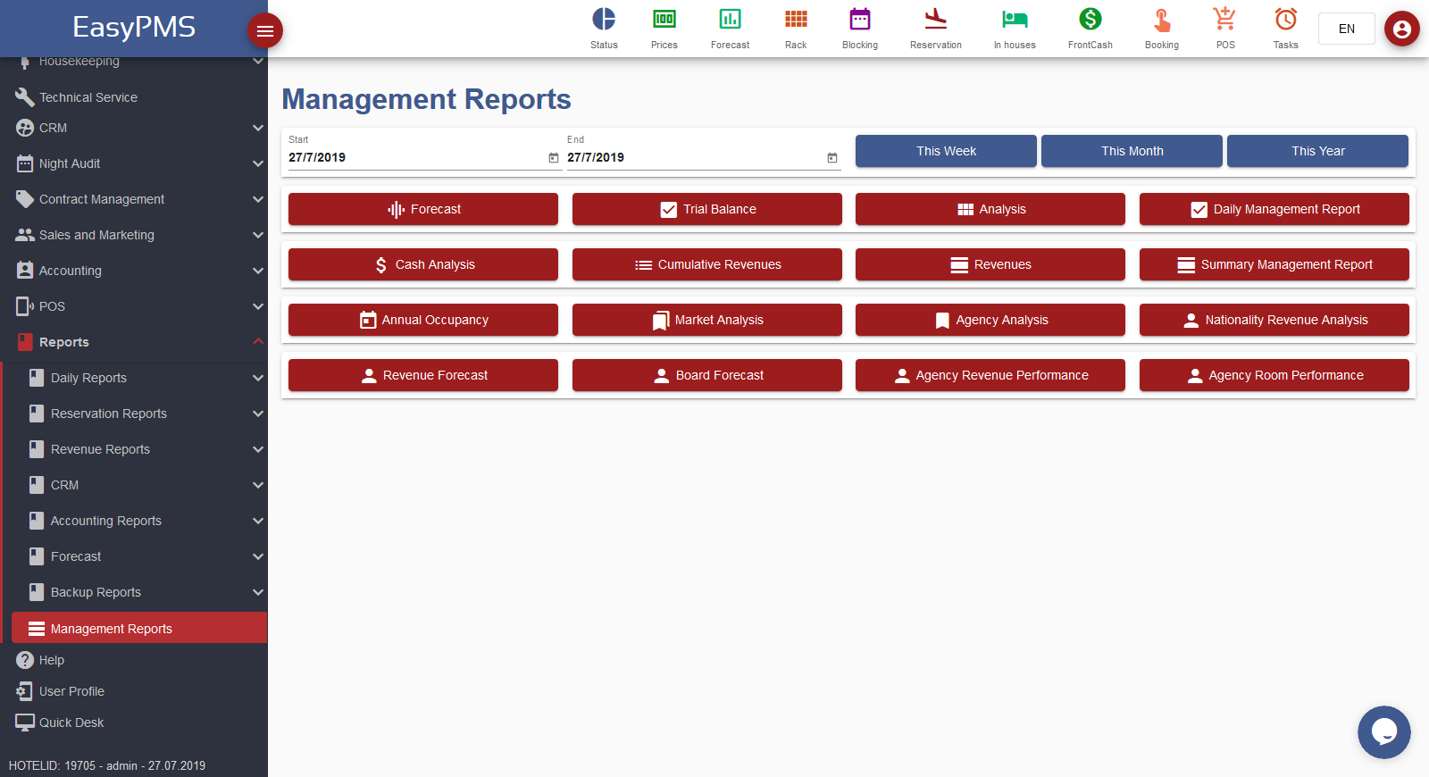 Hotel Managment Software Hotel software Management Reports